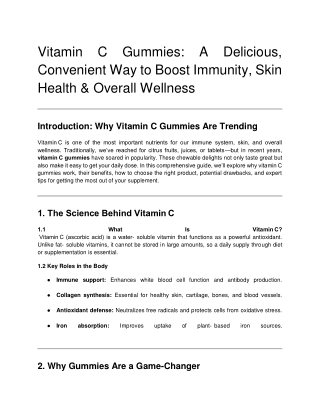 Vitamin C Gummies_ A Delicious, Convenient Way to Boost Immunity, Skin Health & Overall Wellness