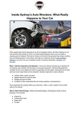 Inside Sydney’s Auto Wreckers_ What Really Happens to Your Car