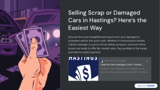 Selling Scrap or Damaged Cars in Hastings? Here’s the Easiest Way