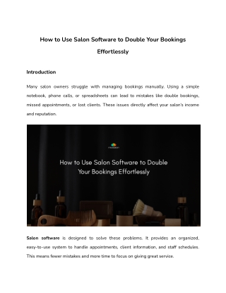 How to Use Salon Software to Double Your Bookings Effortlessly