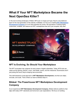 What If Your NFT Marketplace Became the Next OpenSea Killer