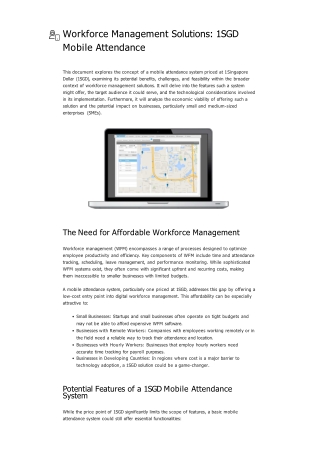 Workforce Management Solutions_ 1SGD Mobile Attendance