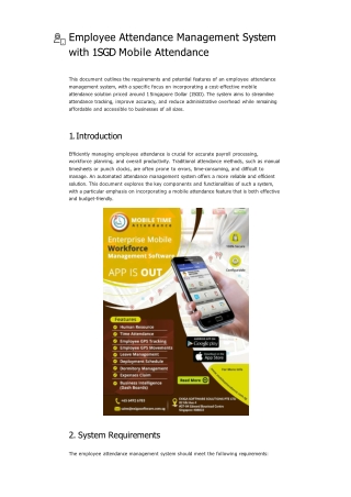 Employee Attendance Management System with 1SGD Mobile Attendance (3)