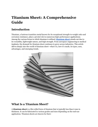 Titanium Sheet