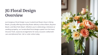 Send Stunning Flowers Today from Just Gorgeous Floral Design in Florida
