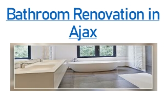 Bathroom Renovation in Ajax