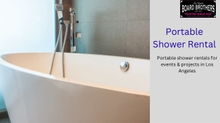 Affordable Portable Shower Rentals in Los Angeles