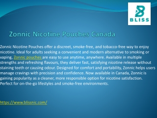 Zonnic Nicotine Pouches Canada