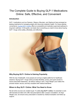 The Complete Guide to Buying GLP-1 Medications Online_ Safe, Effective, and Convenient
