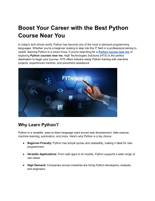 Python Course Near Me