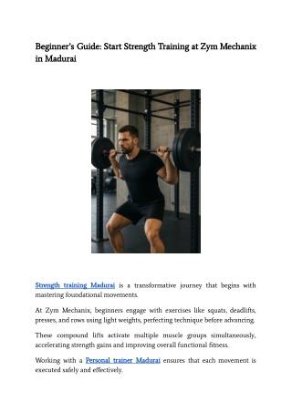 Beginner’s Guide_ Start Strength Training at Zym Mechanix in Madurai