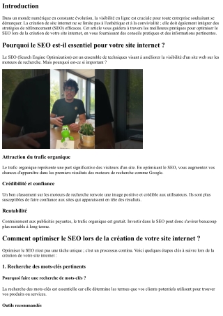Comment optimiser le SEO lors de la création de votre site internet