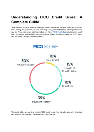 Understanding FICO Credit Score: A Complete Guide