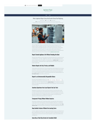 Why Is Appliance Repair Surrey the Smarter Choice Over Replacing
