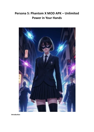 Persona 5: Phantom X MOD APK – Unlimited Power in Your Hands