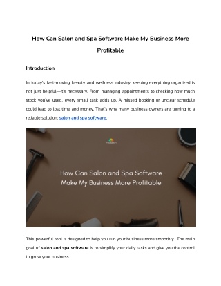 How Can Salon and Spa Software Make My Business More Profitable