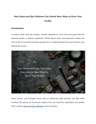 How Salon and Spa Software Can Unlock New Ways to Grow Your Profits