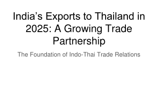 India’s Exports to Thailand in 2025_ A Growing Trade Partnership