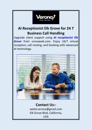 AI Receptionist Elk Grove for 24 7 Business Call Handling