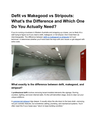 Defit vs Makegood vs Stripouts - What’s the Difference and Which One Do You Actually Need