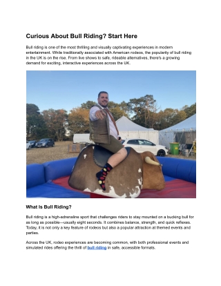 Curious About Bull Riding