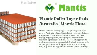 Plastic Pallet Layer Pads Australia | Mantis Flute
