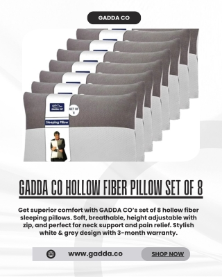 GADDA CO Hollow Fiber Pillow Set of 8