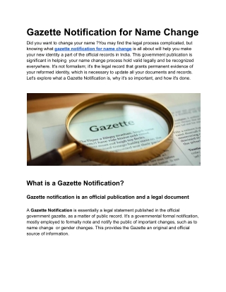 Gazette Notification for Name Change (1)
