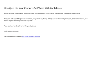 don t just list your products sell them with