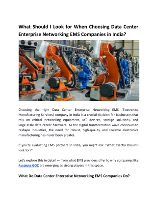 what should i look for when choosing data center