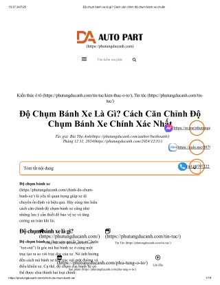 Độ chụm bánh xe là gì_ Cách căn chỉnh độ chụm bánh xe chuẩn