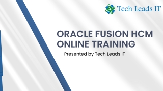 Oracle Fusion HCM Online Taining