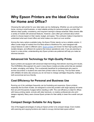 Epson Printers