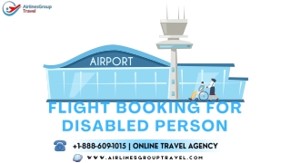 How to book a flight for a disabled person