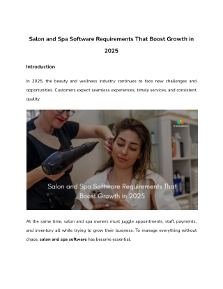 Salon and Spa Software Requirements That Boost Growth in 2025