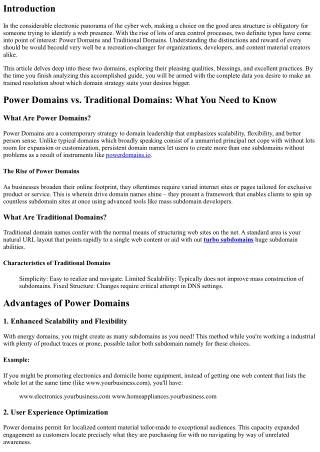 Power Domains vs. Traditional Domains: What You Need to Know