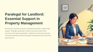 Why Working with a Paralegal for Landlord Issues Makes Sense