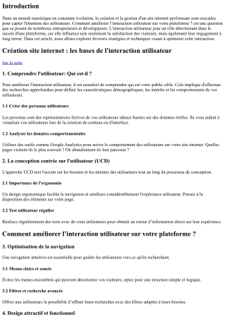 Comment améliorer l’interaction utilisateur sur votre plateforme ?