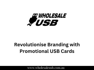 Revolutionise Branding with Promotional USB Cards