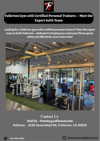 Fullerton Gym with Certified Personal Trainers – Meet the Expert SoFit Team