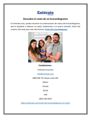 Descubra el costo de un Ecocardiograma