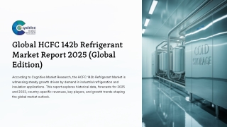 HCFC 142b Refrigerant Market Report 2025 (Global Edition)
