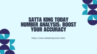 Satta King Today Number Analysis Boost Your Accuracy