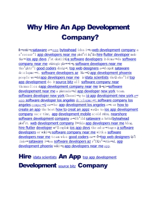 Why Hire An App Development Company (1)
