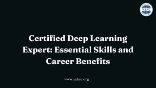 Certified Deep Learning Expert Essential Skills and Career Benefits