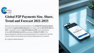 Global P2P Payments Market Size, Share, Trend and Forecast 2021-2033