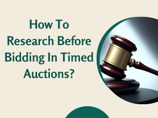 How To Research Before Bidding In Timed Auctions?