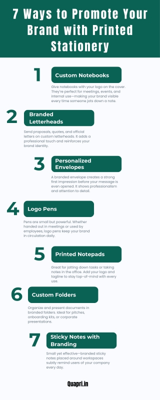 7 Ways to Promote Your Brand with Printed Stationery
