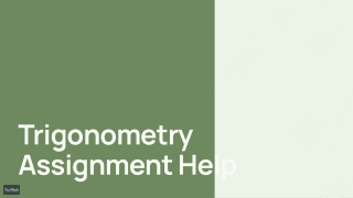 Best Trigonometry Assignment Help Online