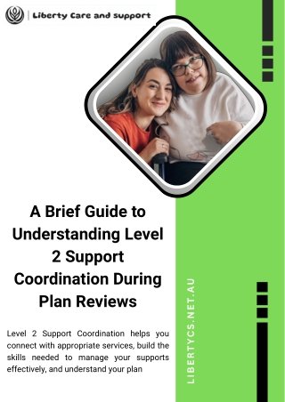 A Brief Guide to Understanding Level 2 Support Coordination During Plan Reviews
